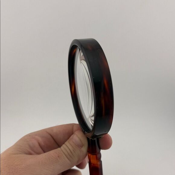 Large faux tortoise shell antique magnifying glass - 1930's - Picture 2 of 5